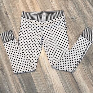 Victoria's Secret Black and White Polka Dot Leggings